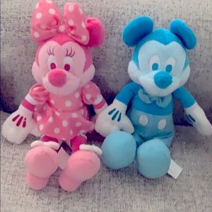 Baby Blue Mickey & Baby Pink Minnie
